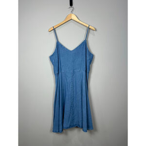 NWT Women's GAP Blue Denim Cami Mini Dress XL